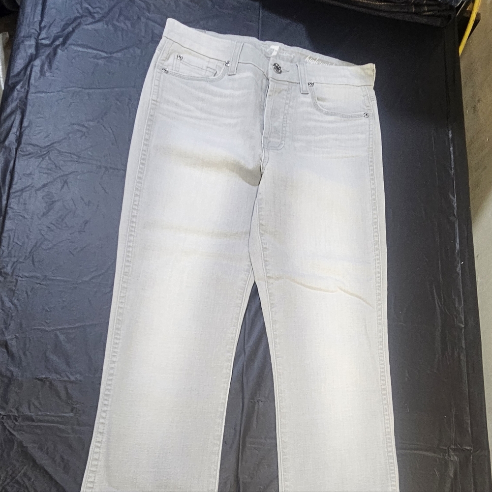 7 For All Mankind Light Gray Women Jeans